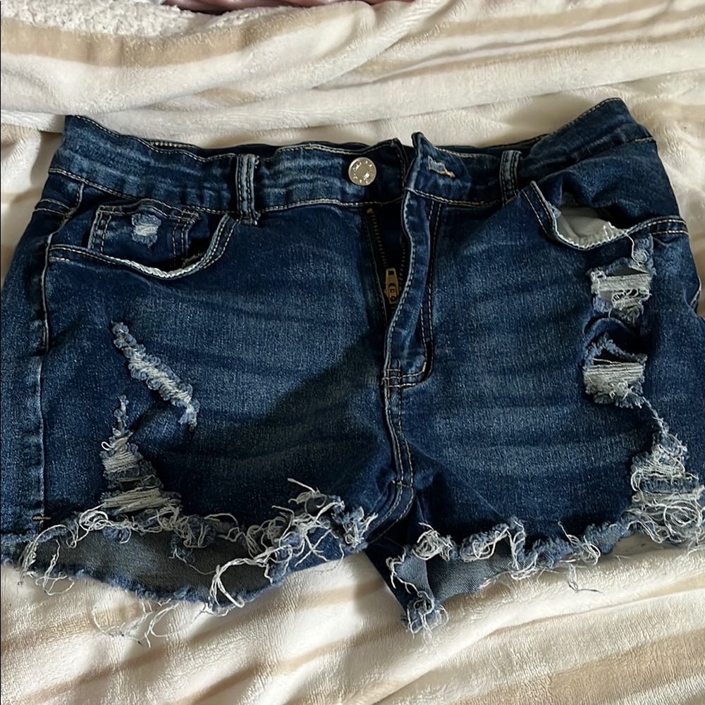 Distressed Denim Women Shorts